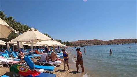 Bodrum Gümbet Beach Walk l August 2021 Turkey [4K HDR].